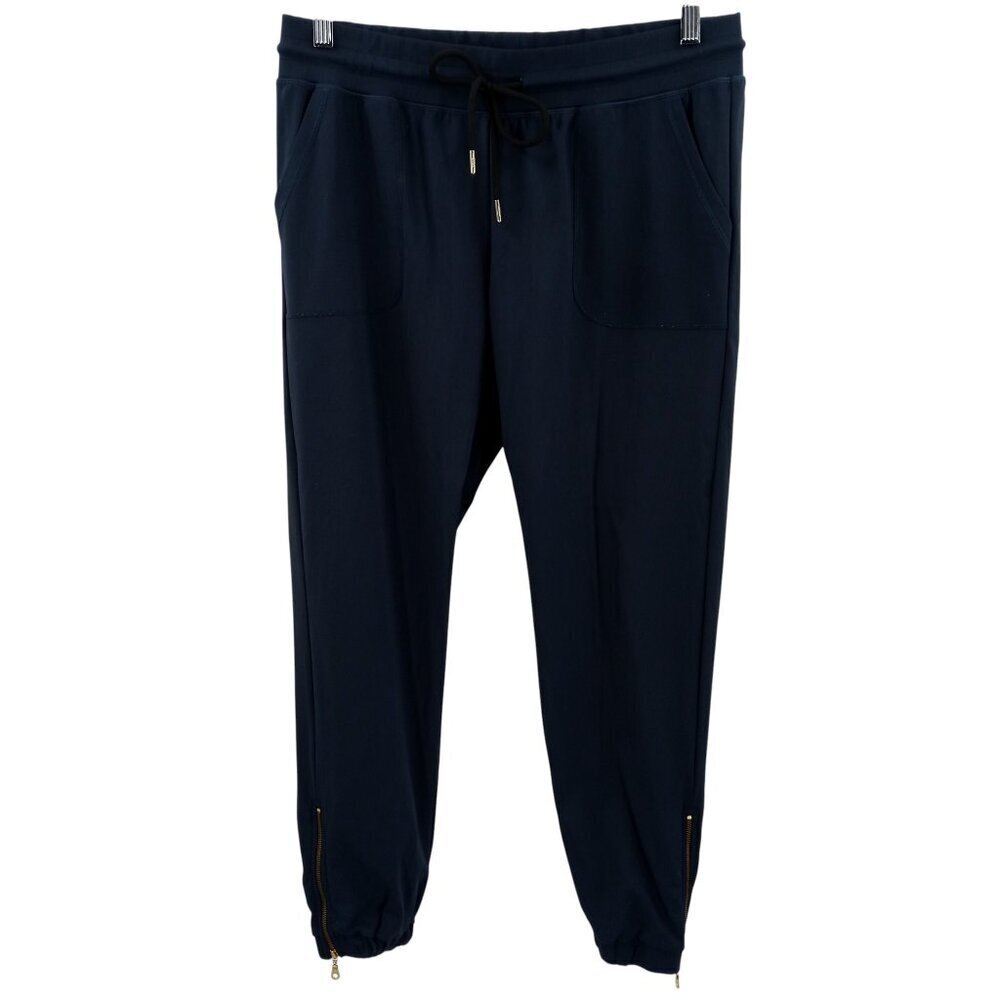 Zyia Everywhere Zipper Joggers Size M Active Blue Stretch Pockets Pants Workout
